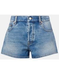 Gucci - Mid-Rise Denim Shorts - Lyst