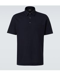 ZEGNA - Logo Cotton Polo Shirt - Lyst