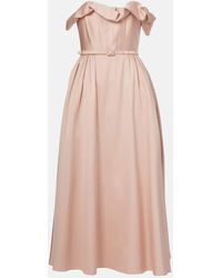 Roland Mouret - Strapless Ruffled Midi Dress - Lyst