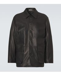 AURALEE - Veste Blouson En Cuir - Lyst