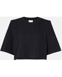 Isabel Marant - Zaely Cropped Cotton Jersey T-Shirt - Lyst