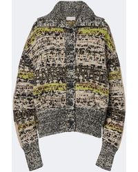 Dries Van Noten - Jacquard Wool And Cashmere Cardigan - Lyst
