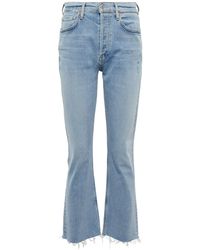 Citizens of Humanity Jeans cropped Isola a vita media - Blu
