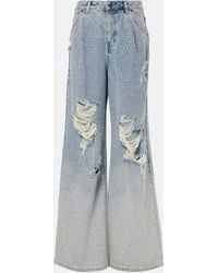 Self-Portrait - Rhinestone-Embellished Jeans - Lyst