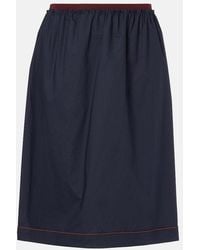 Plan C - Cotton Midi Skirt - Lyst