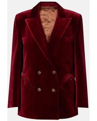 Blazé Milano - Everynight Double-Breasted Cotton Velvet Blazer - Lyst