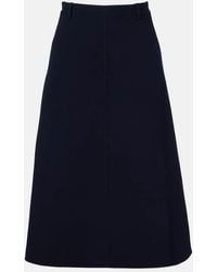 Max Mara - Gloria Virgin Wool Midi Skirt - Lyst