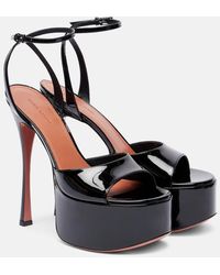 AMINA MUADDI - Aya 155 Patent Leather Platform Sandals - Lyst