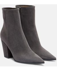 Gianvito Rossi - Keinna 85 Suede Ankle Boots - Lyst