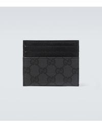 Gucci - Essence Classic Gg Canvas Card Holder - Lyst