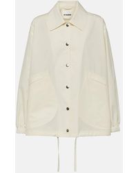Jil Sander - Logo Cotton Shirt Jacket - Lyst