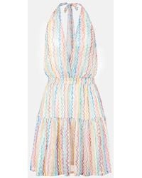 Missoni - Zigzag Sheer Halterneck Minidress - Lyst