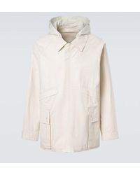 Lemaire - Hooded Coated Linen-Blend Raincoat - Lyst