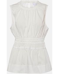 Proenza Schouler - Label Birdie Cotton Poplin Top - Lyst