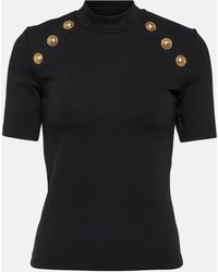 Balmain - Button-detail T-shirt - Lyst