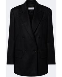 Max Mara - Double-Breasted Camel Hair Blazer - Lyst