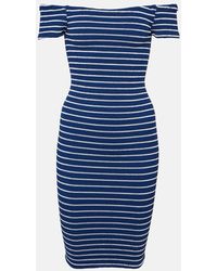 Hunza G - Grace Striped Jersey Minidress - Lyst