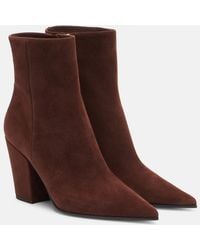Gianvito Rossi - Keinna 85 Suede Ankle Boots - Lyst