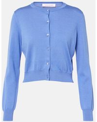 Carolina Herrera - Cropped-Cardigan Aus Seide Und Baumwolle - Lyst