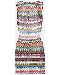 Missoni - Zig Zag Open-Back Lame Minidress - Lyst