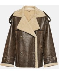 The Mannei - Jordan Shearling-lined Leather Coat - Lyst