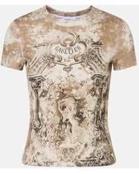 Jean Paul Gaultier - Camiseta Medaillon De Jersey En Mezcla De Algodon - Lyst