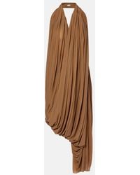 Magda Butrym - Draped Halterneck Sheer Midi Dress - Lyst