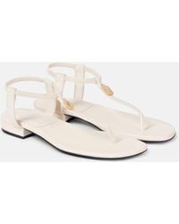 Loro Piana - Mindil Embellished Leather Thong Sandals - Lyst