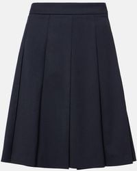 Alessandra Rich - Pleated Wool-Blend Miniskirt - Lyst