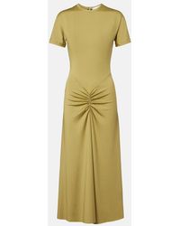 Victoria Beckham - Gathered Jersey T-Shirt Dress - Lyst