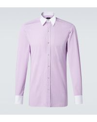 Tom Ford - Striped Cotton Poplin Shirt - Lyst