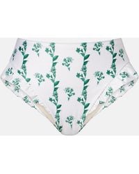 Agua Bendita - Jengibre Floral Ruffled Bikini Bottoms - Lyst