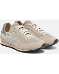 Le Monde Beryl - Slim Runner Velvet And Suede Sneakers - Lyst