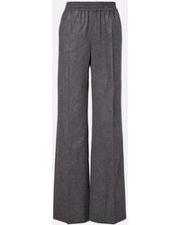 Tod's - High-Rise Wool And Cashmere Wide-Leg Pants - Lyst