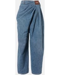 Loewe - Jeans Anchos Drapeados - Lyst