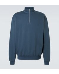 AURALEE - Cotton Half-Zip Sweatshirt - Lyst