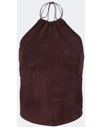 Stouls - Rosie Halterneck Suede Top - Lyst