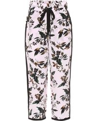Diane von Furstenberg Cropped-Hose mit Blumenmuster - Pink