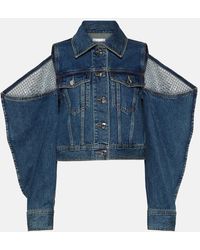 Area - Giacca di jeans con cut-out - Lyst