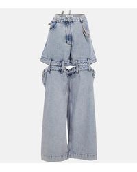 The Attico - Low-Rise Wide-Leg Jeans - Lyst