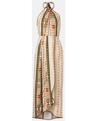 Johanna Ortiz - Centro Del Cielo Printed Cotton Midi Dress - Lyst