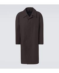 Lemaire - Manteau En Laine Et Coton Melanges - Lyst
