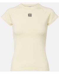 Loewe - Anagram Cotton-Blend T-Shirt - Lyst