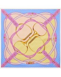Gucci - Gg Horsebit Silk Jacquard Scarf - Lyst
