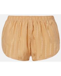 Gucci - Interlocking G Silk Jacquard Shorts - Lyst