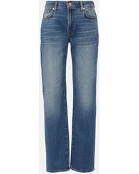 7 For All Mankind - High-Rise Straight Jeans Ellie - Lyst