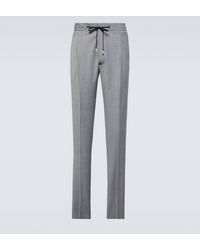 Lardini - Easy Wear Wool-blend Straight Pants - Lyst