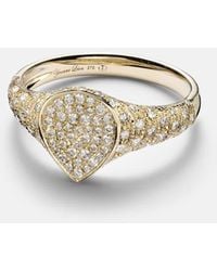 Yvonne Léon - Ring Mini Aus 9Kt Gelbgold (375/1000) Mit Diamanten - Lyst