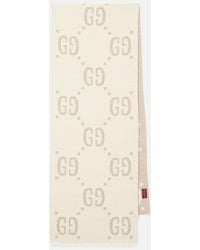 Gucci - Bufanda De Lana Y Seda Con Gg - Lyst