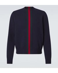 Gucci - Web Stripe Wool Sweater - Lyst